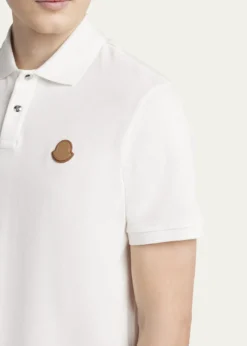 MonclerMen's Leather-Emblem Polo Shirt