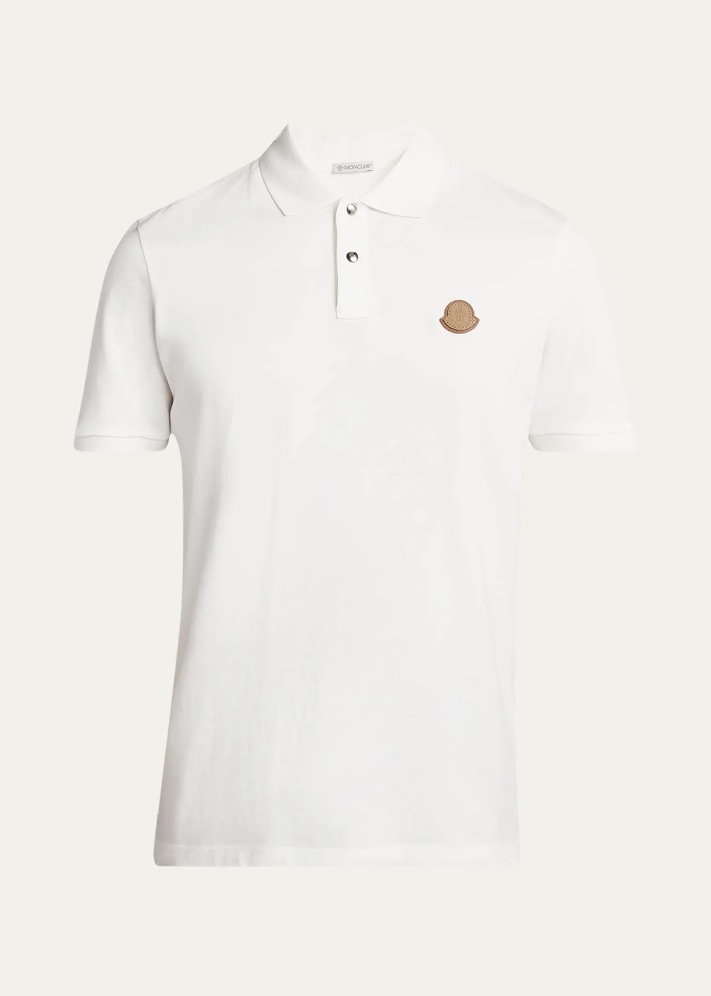 MonclerMen's Leather-Emblem Polo Shirt