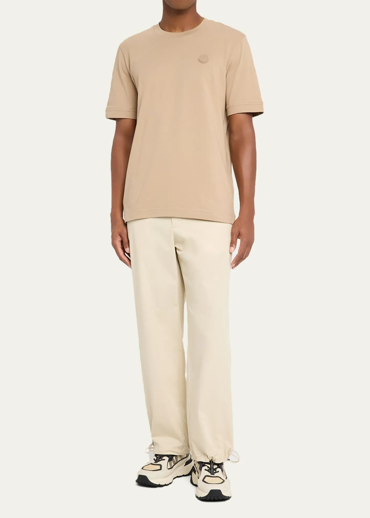 MonclerMen's Leather Logo Crewneck T-Shirt