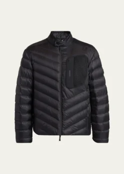 MonclerMen's Mackinac Diagonal-Quilted Down Biker Jacket