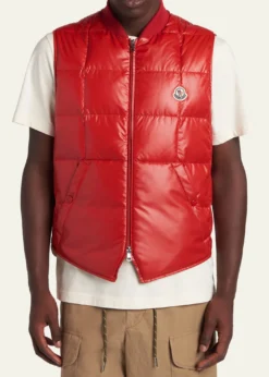 MonclerMen's Matte Polyester Quilted Vest