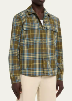 MonclerMen's Monogram Checked Nylon Shirt Jacket