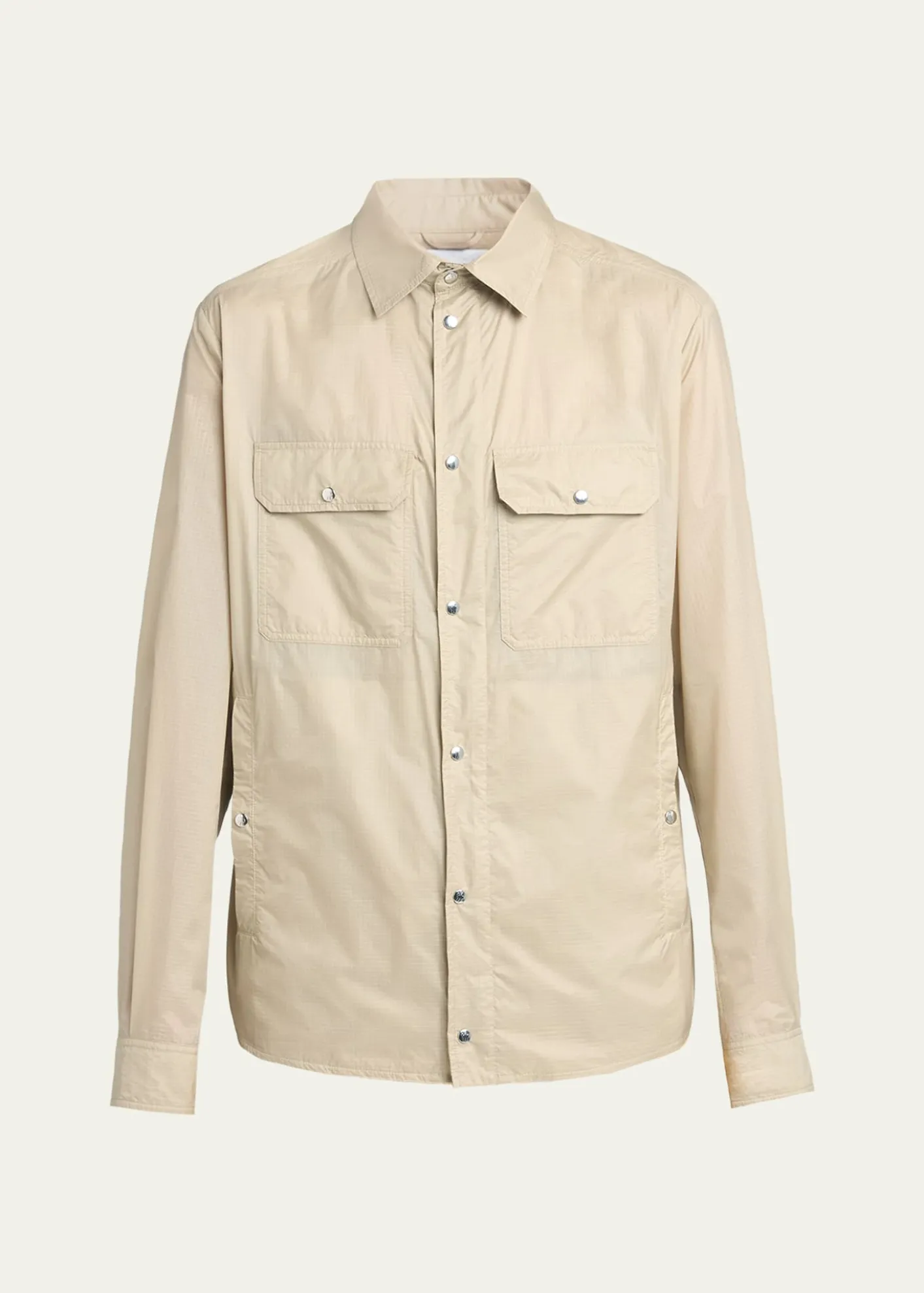 MonclerMen's Nylon Snap-Front Shirt Jacket