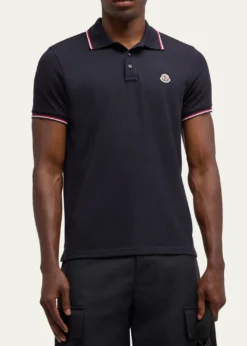 MonclerMen's Pique Logo Patch Polo Shirt