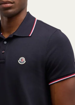 MonclerMen's Pique Logo Patch Polo Shirt