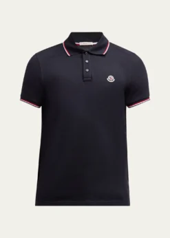 MonclerMen's Pique Logo Patch Polo Shirt