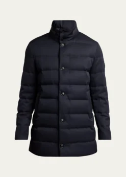 MonclerMen's Quilted Down Long Parka with Hood
