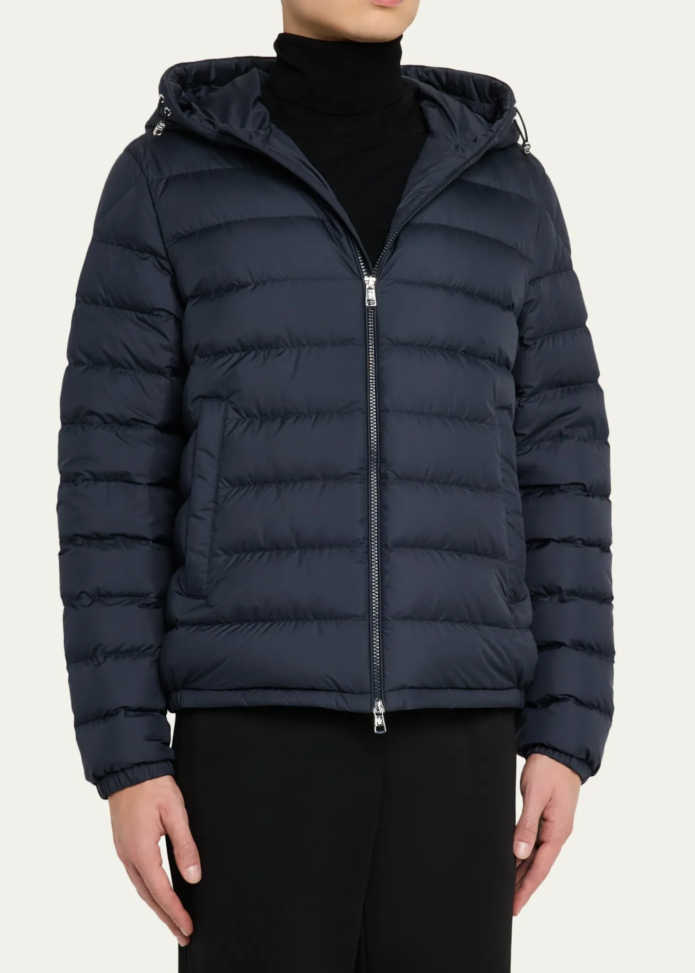 MonclerMen's Quilted Full-Zip Hooded Jacket