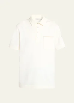 MonclerMen's Short-Sleeve Cotton Pique Polo Shirt