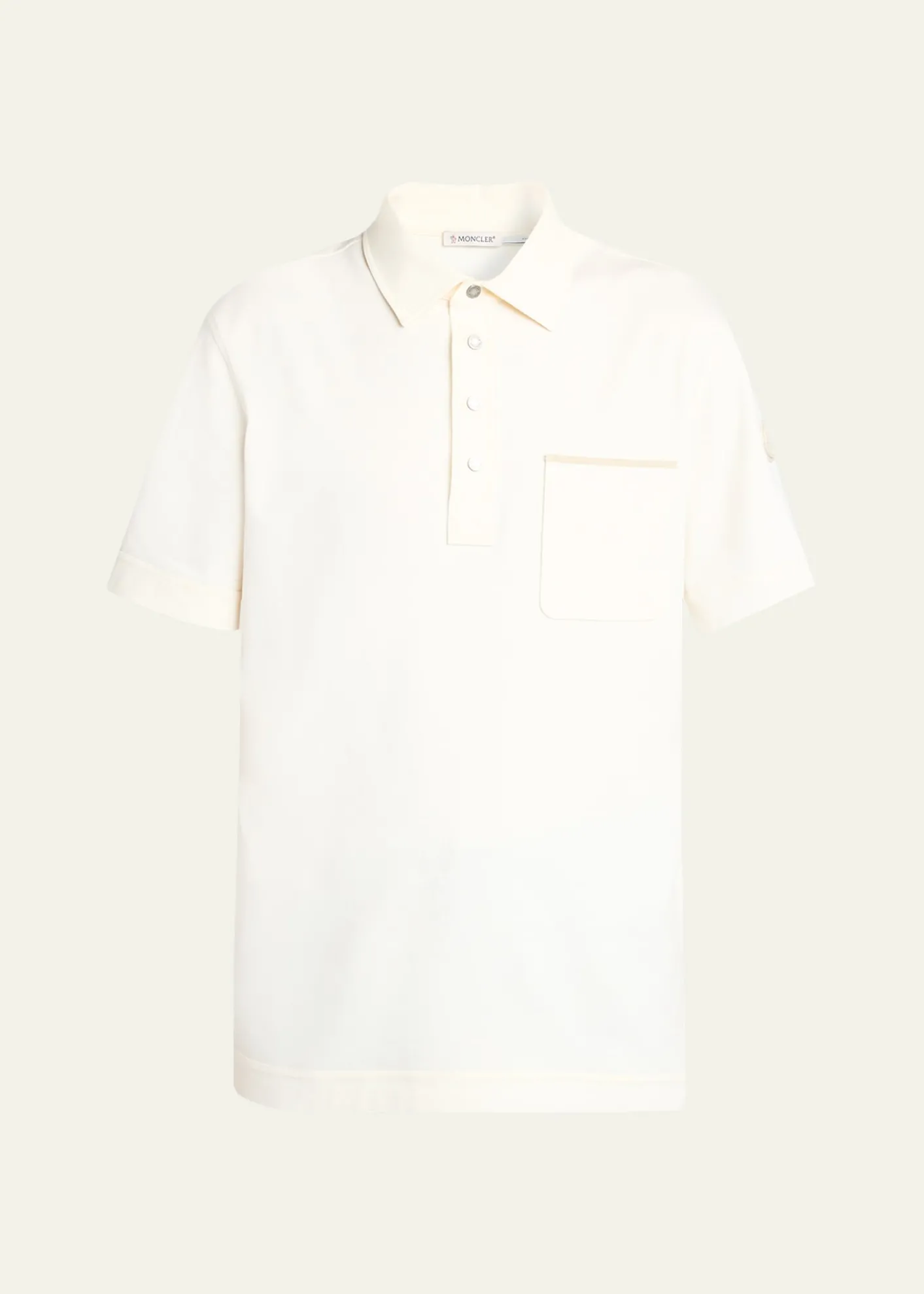MonclerMen's Short-Sleeve Cotton Pique Polo Shirt
