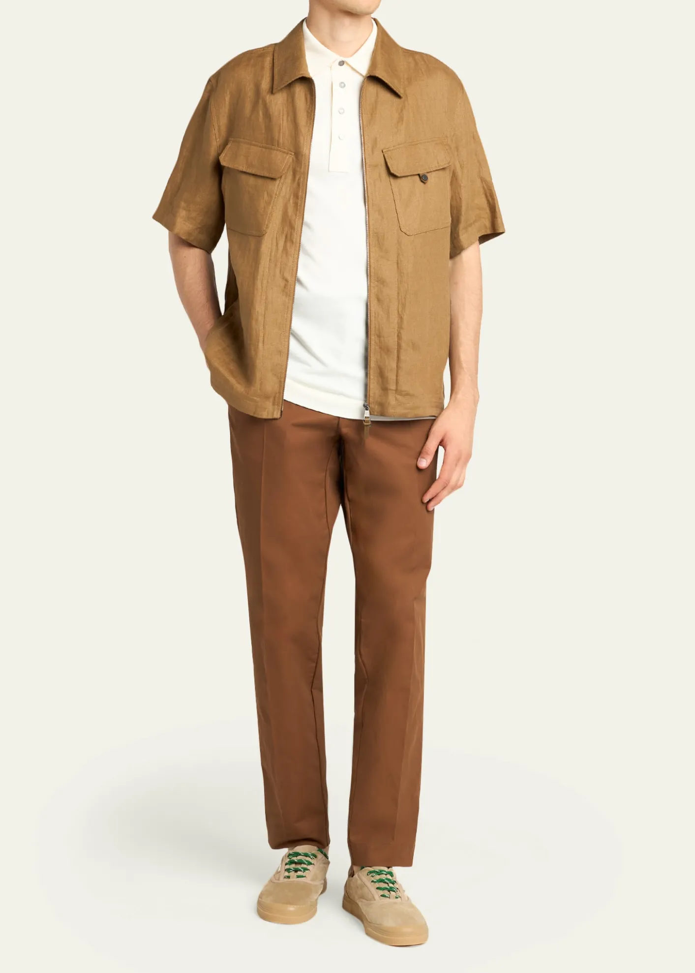 MonclerMen's Short-Sleeve Cotton Pique Polo Shirt