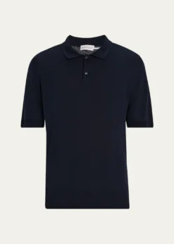 MonclerMen's Silk and Linen Knit Polo Shirt