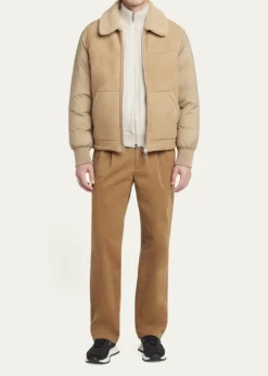 MonclerMen's Tonnay Leather and Down Quilted Jacket