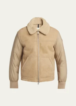 MonclerMen's Tonnay Leather and Down Quilted Jacket