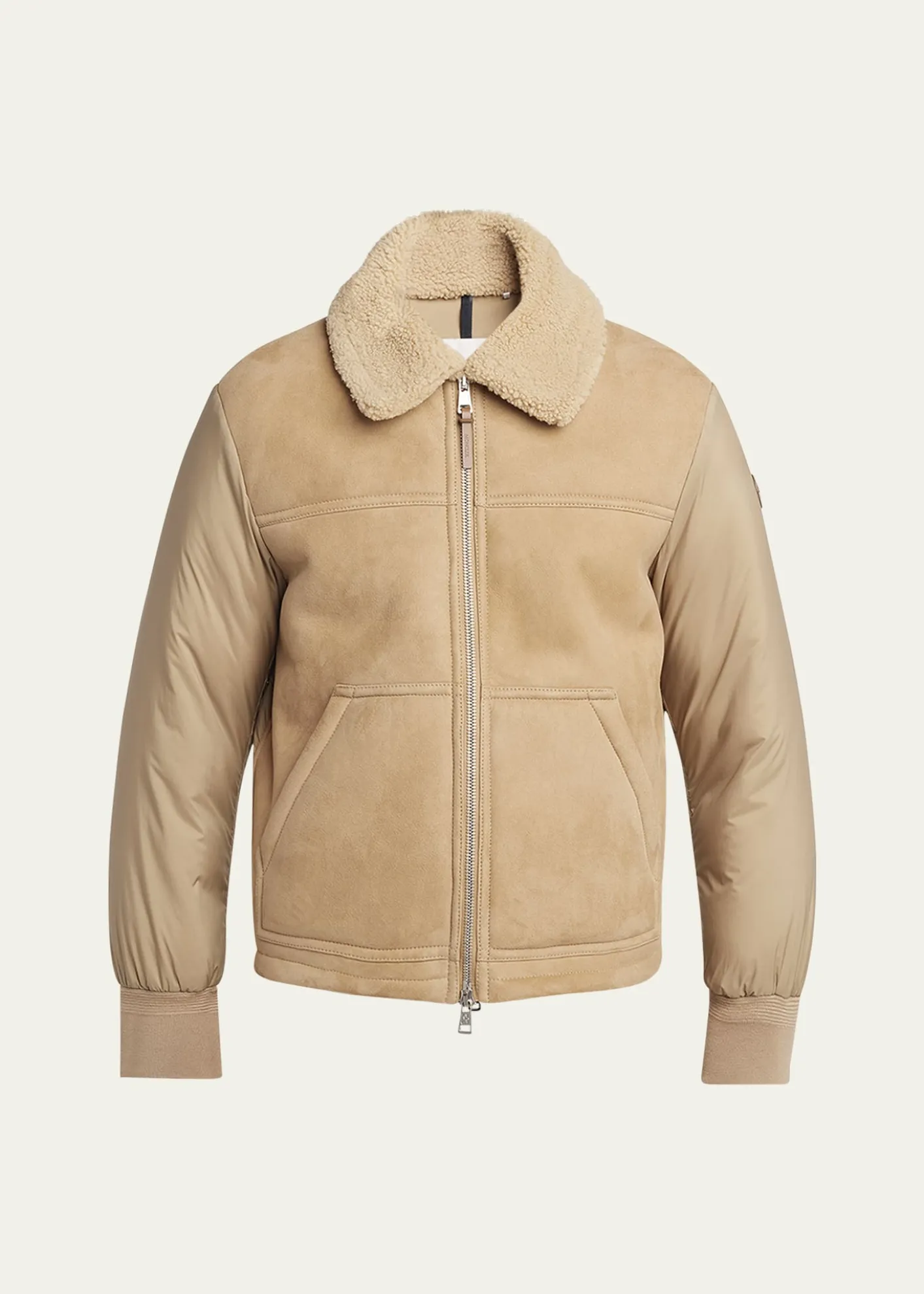 MonclerMen's Tonnay Leather and Down Quilted Jacket