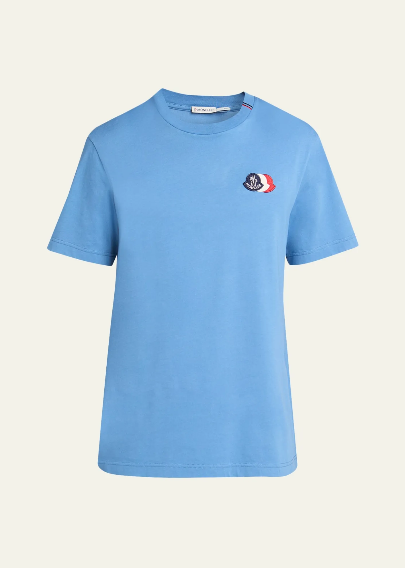 MonclerMen's Tricolor Patch Cotton T-Shirt