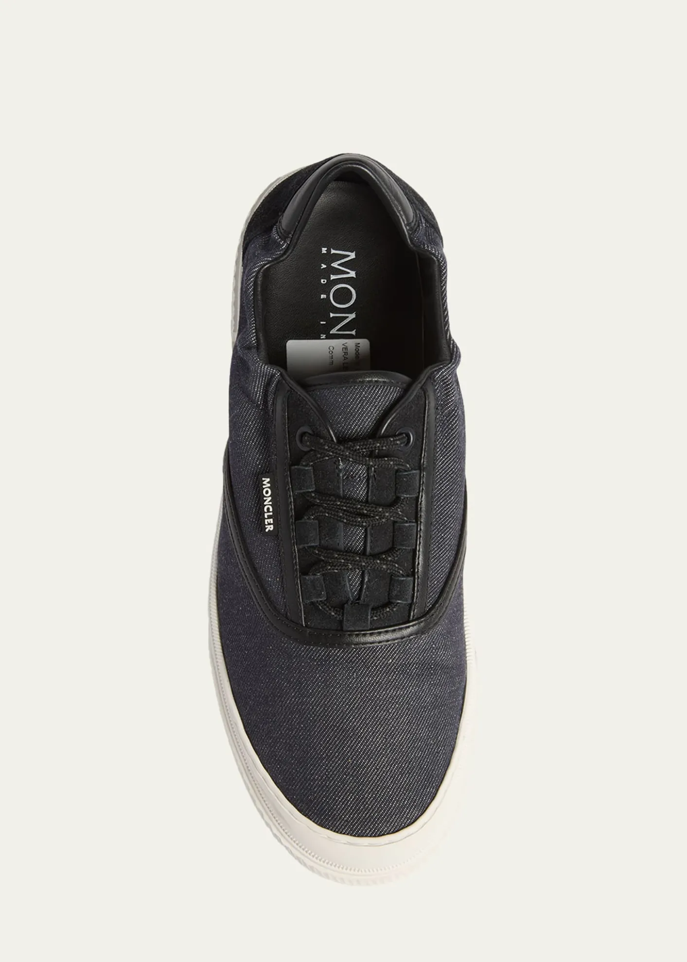 MonclerMen's Vera Leisure Denim Low-Top Sneakers