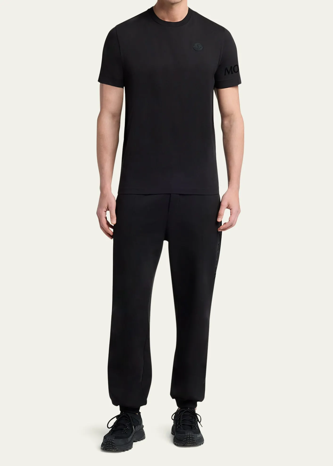 MonclerMen's Washed Cotton Logo T-Shirt