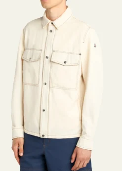 MonclerMen's Watagua Cotton and Flax Snap-Front Shirt Jacket