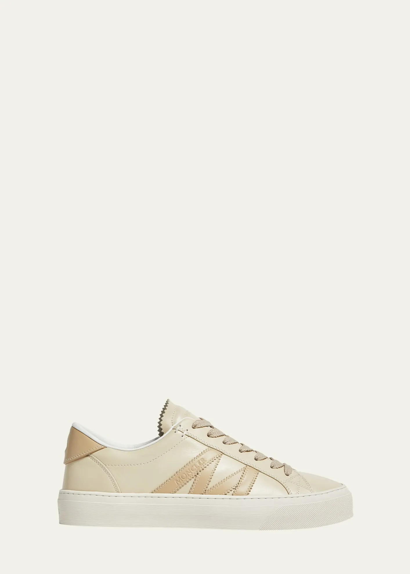 MonclerMonaco Leather Low-Top Sneakers
