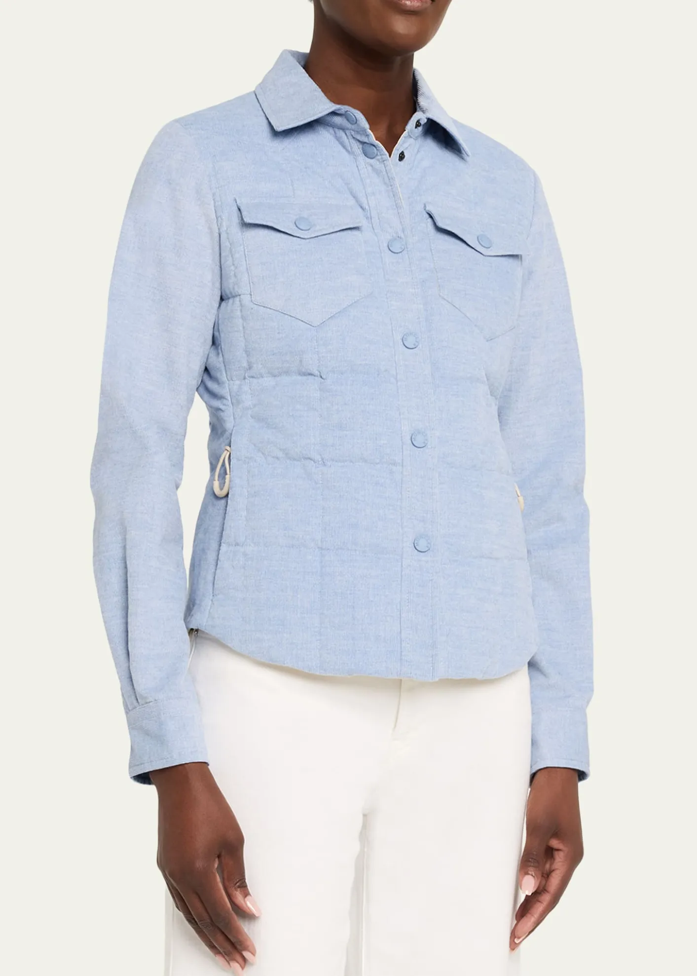 MonclerNangy Corduroy Down Shirt Jacket