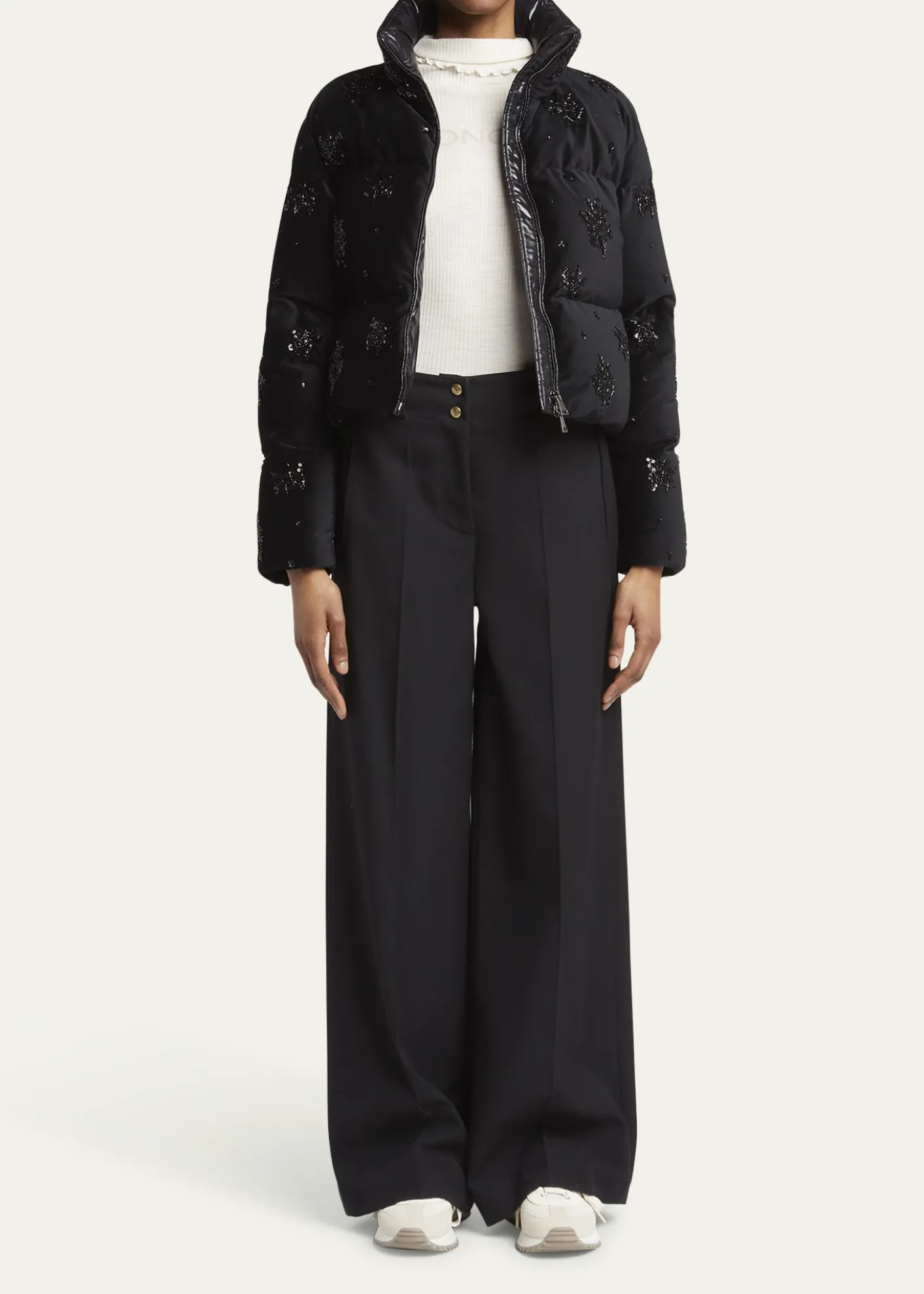 MonclerNelles Embellished Down Puffer Jacket