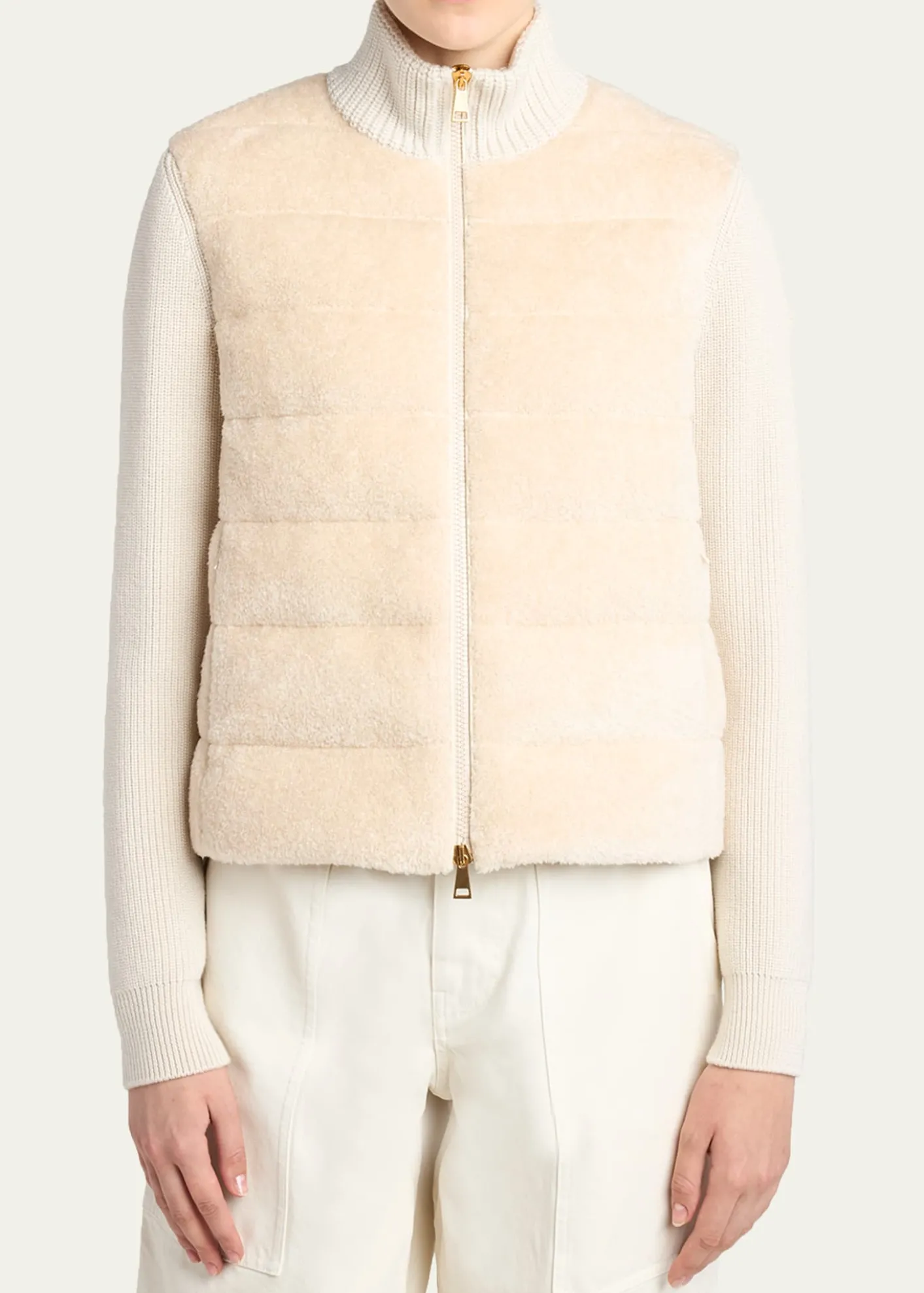 MonclerPadded Teddy & Wool Cardigan