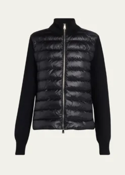 MonclerPadded Wool Zip-Up Cardigan