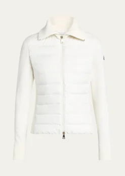 MonclerPadded Wool Zip-Up Cardigan