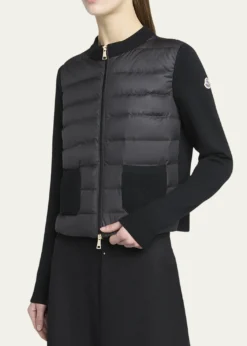 MonclerPadded Wool Zip-Up Cardigan