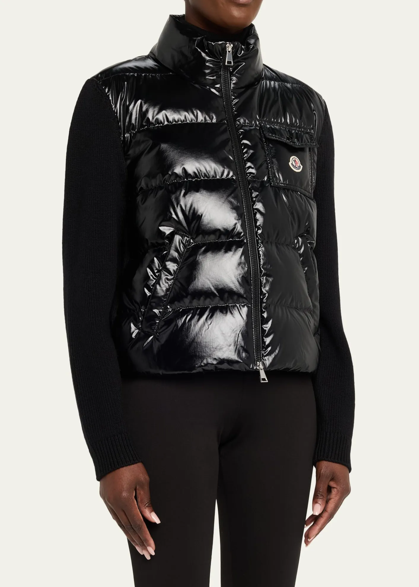 MonclerPadded Zip-Up Wool Cardigan