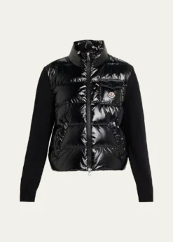 MonclerPadded Zip-Up Wool Cardigan