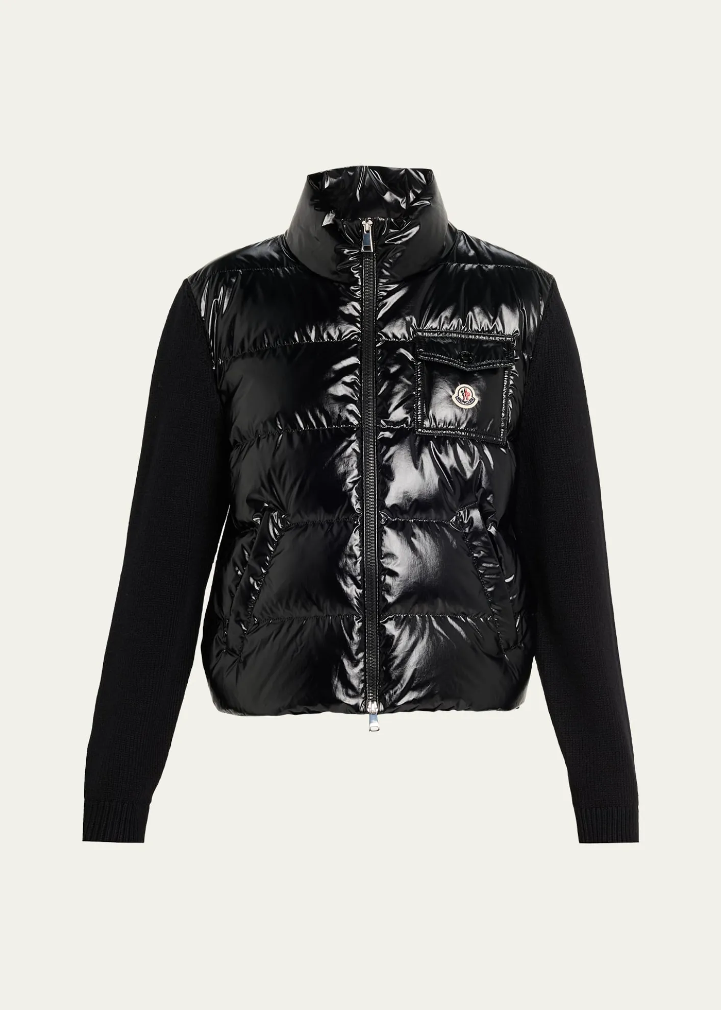 MonclerPadded Zip-Up Wool Cardigan