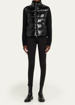 MonclerPadded Zip-Up Wool Cardigan