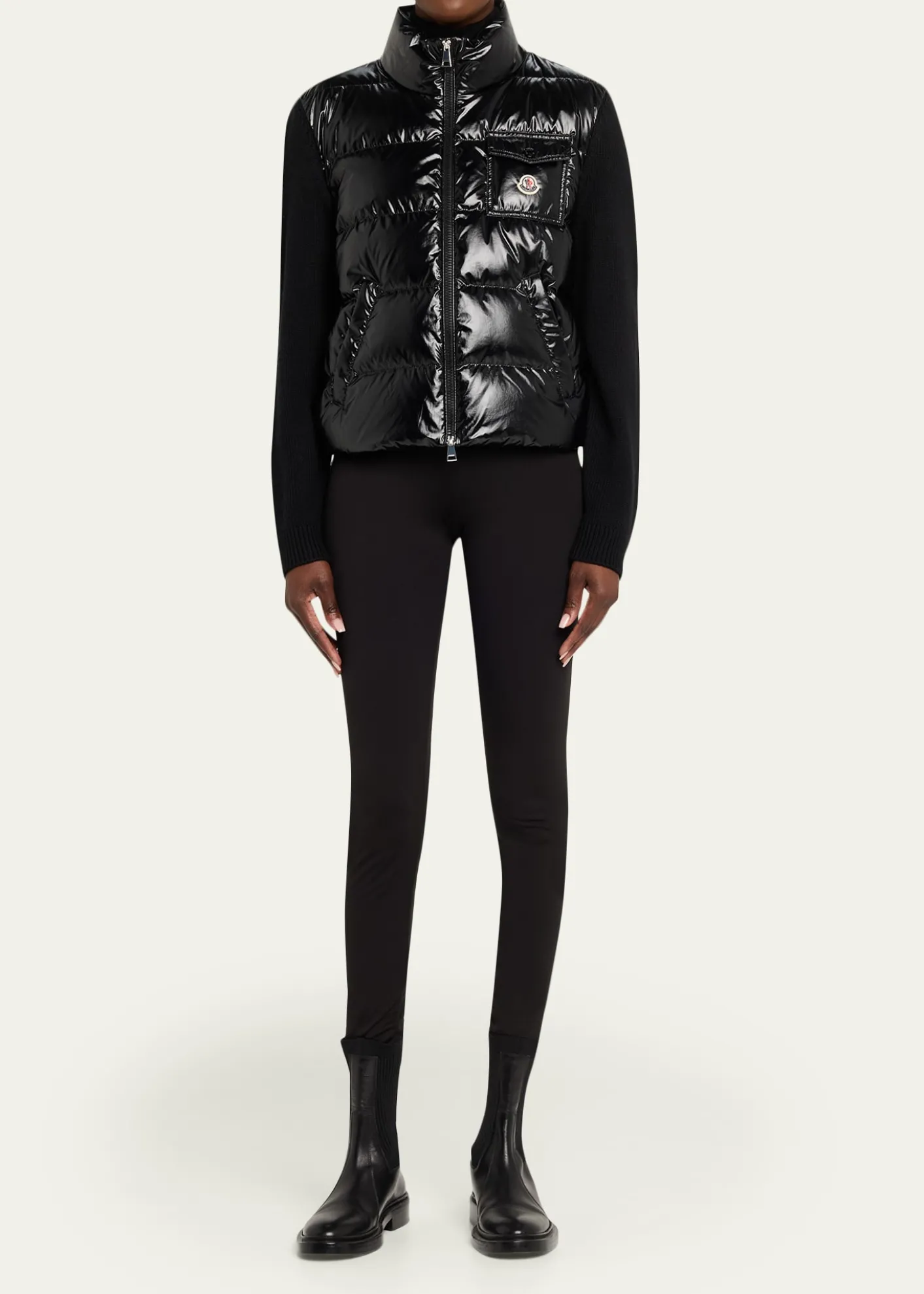 MonclerPadded Zip-Up Wool Cardigan