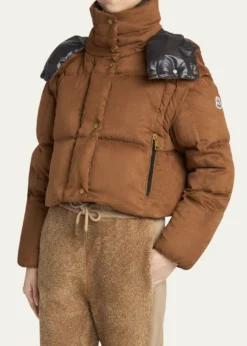 MonclerPaterne Convertible Short Down Jacket with Detachable Hood