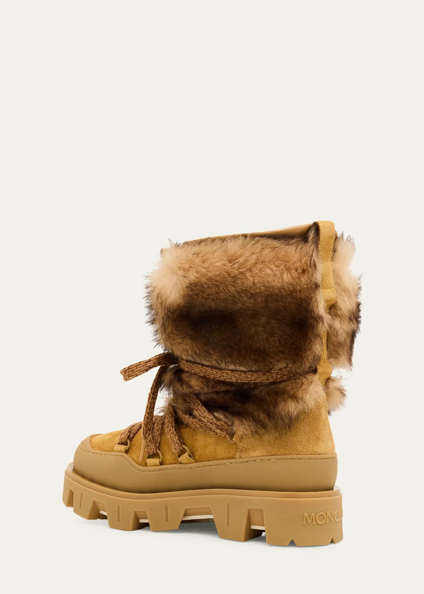 MonclerPeak Apres Suede and Shearling Ankle Boots