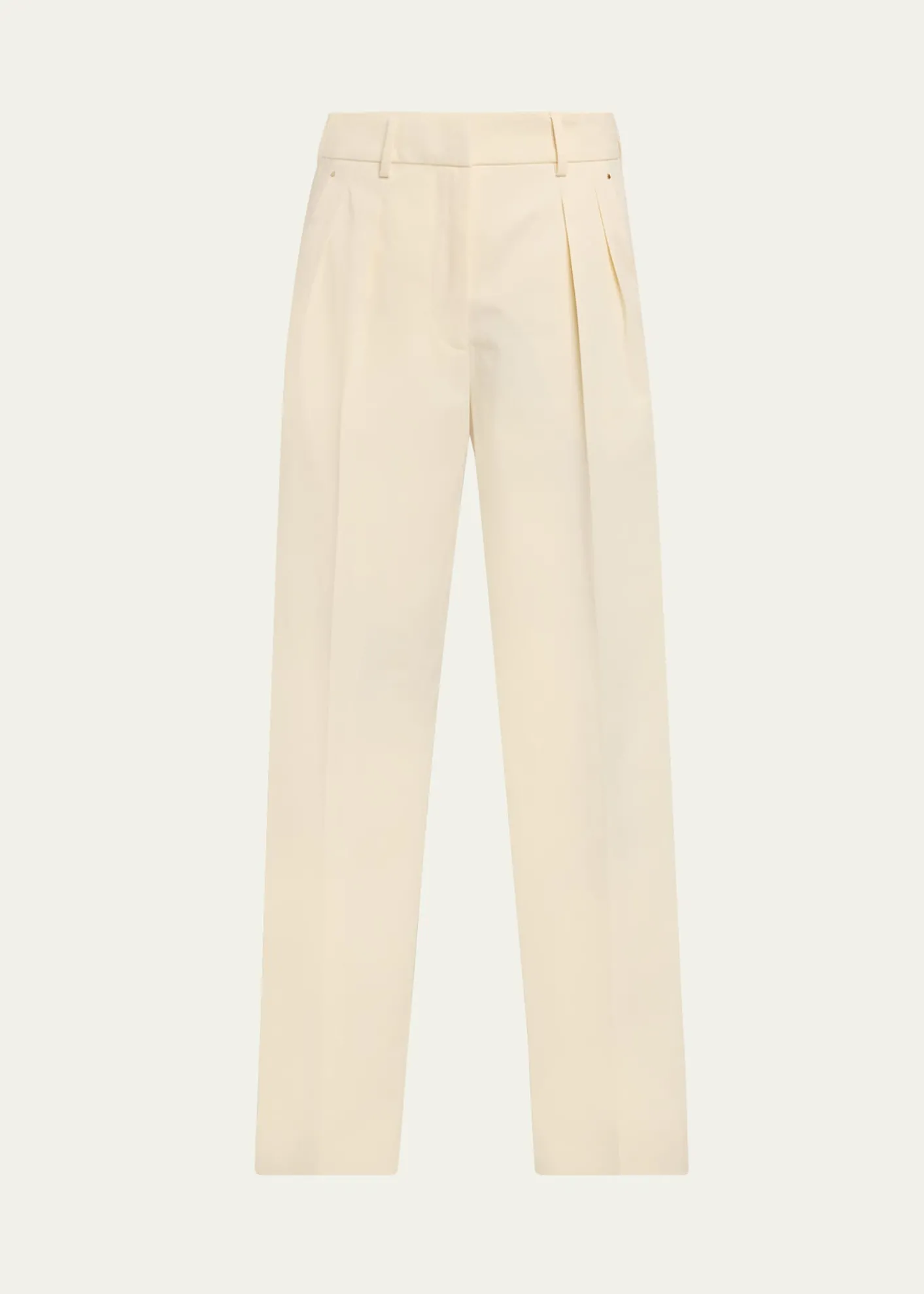 MonclerPleated Wide-Leg Cropped Trousers