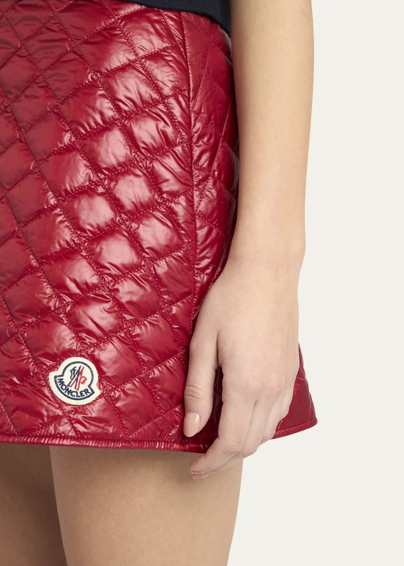MonclerQuilted A-Line Mini Skirt