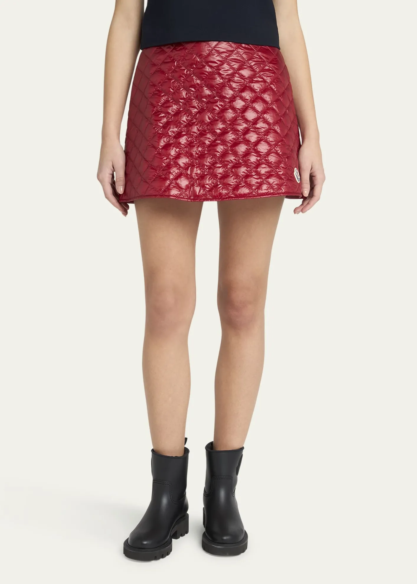 MonclerQuilted A-Line Mini Skirt