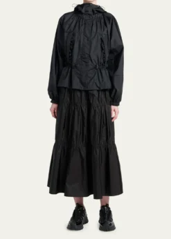 MonclerTiered Nylon Midi Skirt