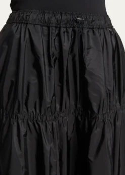 MonclerTiered Nylon Midi Skirt