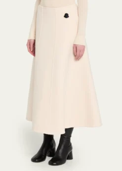 Monclerx Jil Sander Wool Midi Skirt