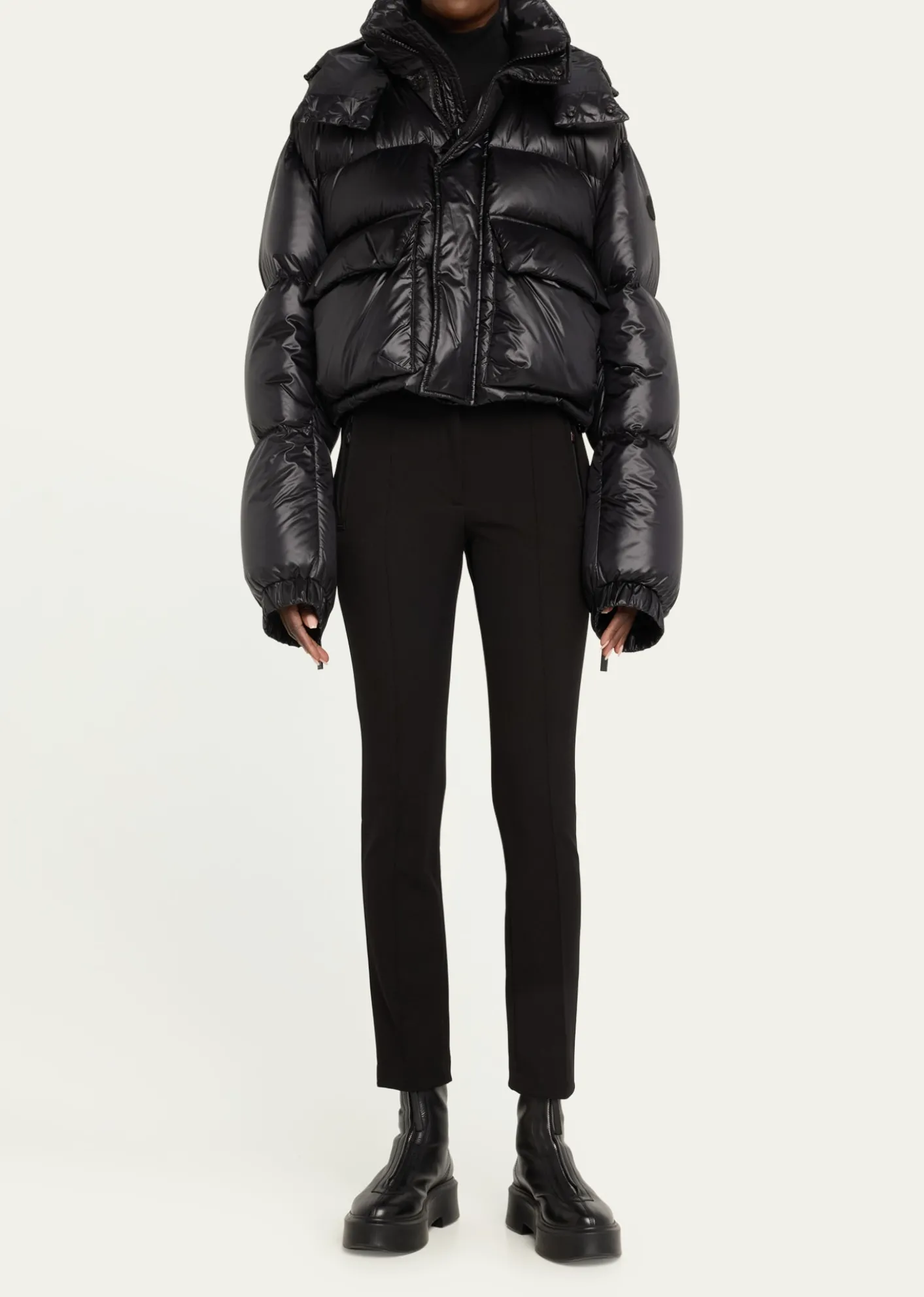 Monclerx Sacai Layered Midi Puffer Jacket