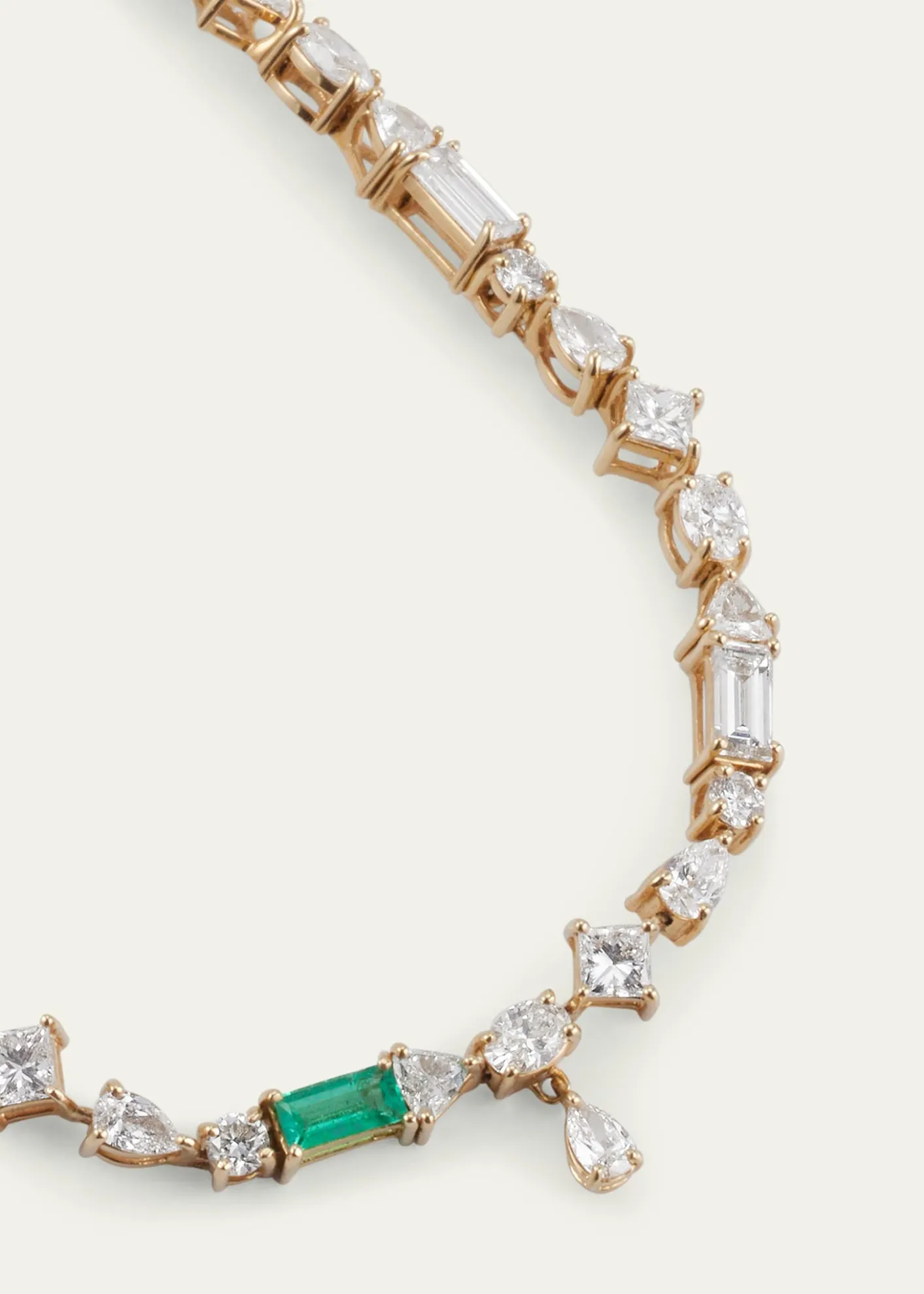 Monica Rich Kosann18K Yellow Gold Fancy Cut Diamond Tennis Bracelet