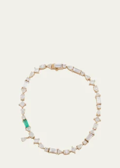 Monica Rich Kosann18K Yellow Gold Fancy Cut Diamond Tennis Bracelet