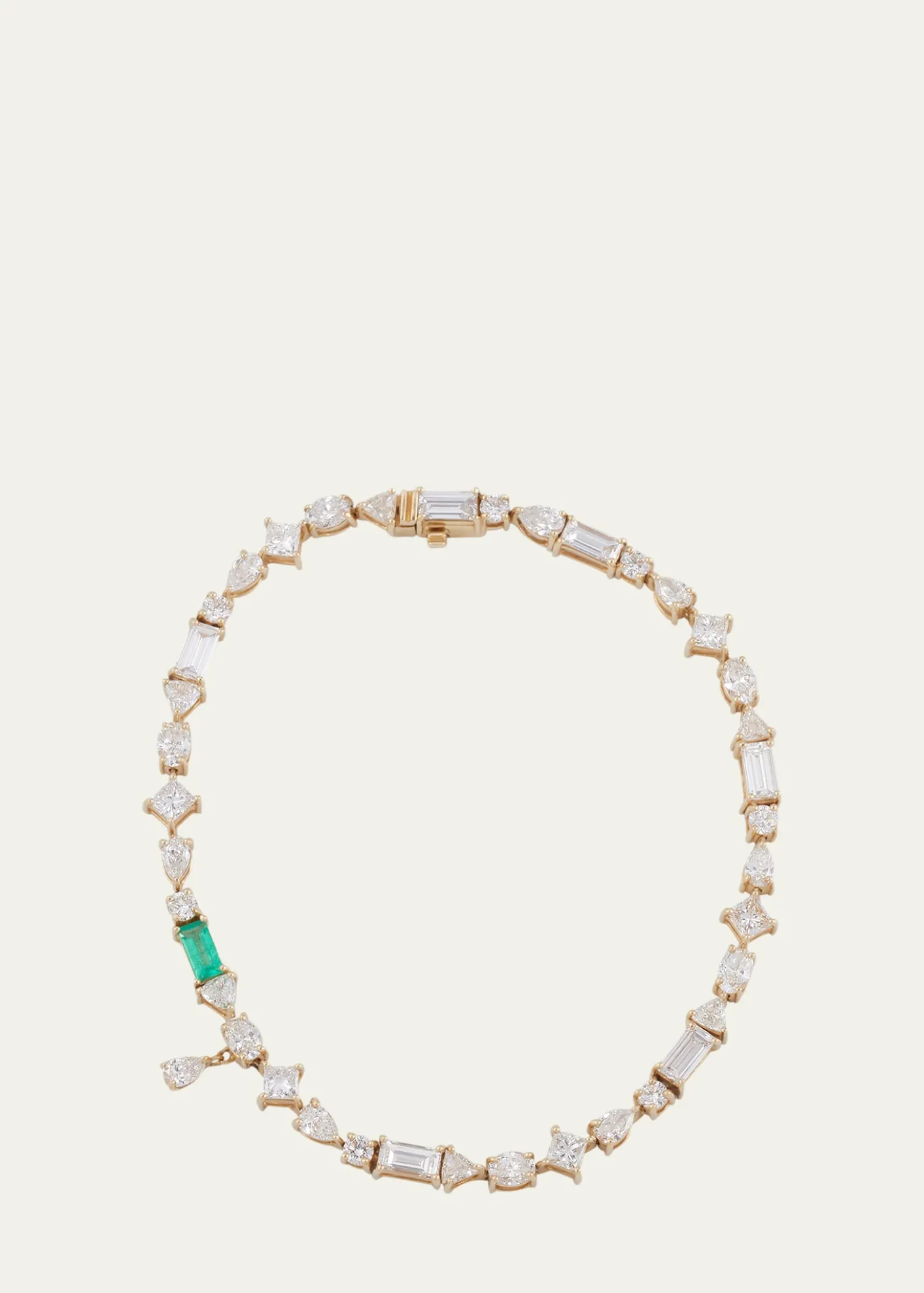 Monica Rich Kosann18K Yellow Gold Fancy Cut Diamond Tennis Bracelet