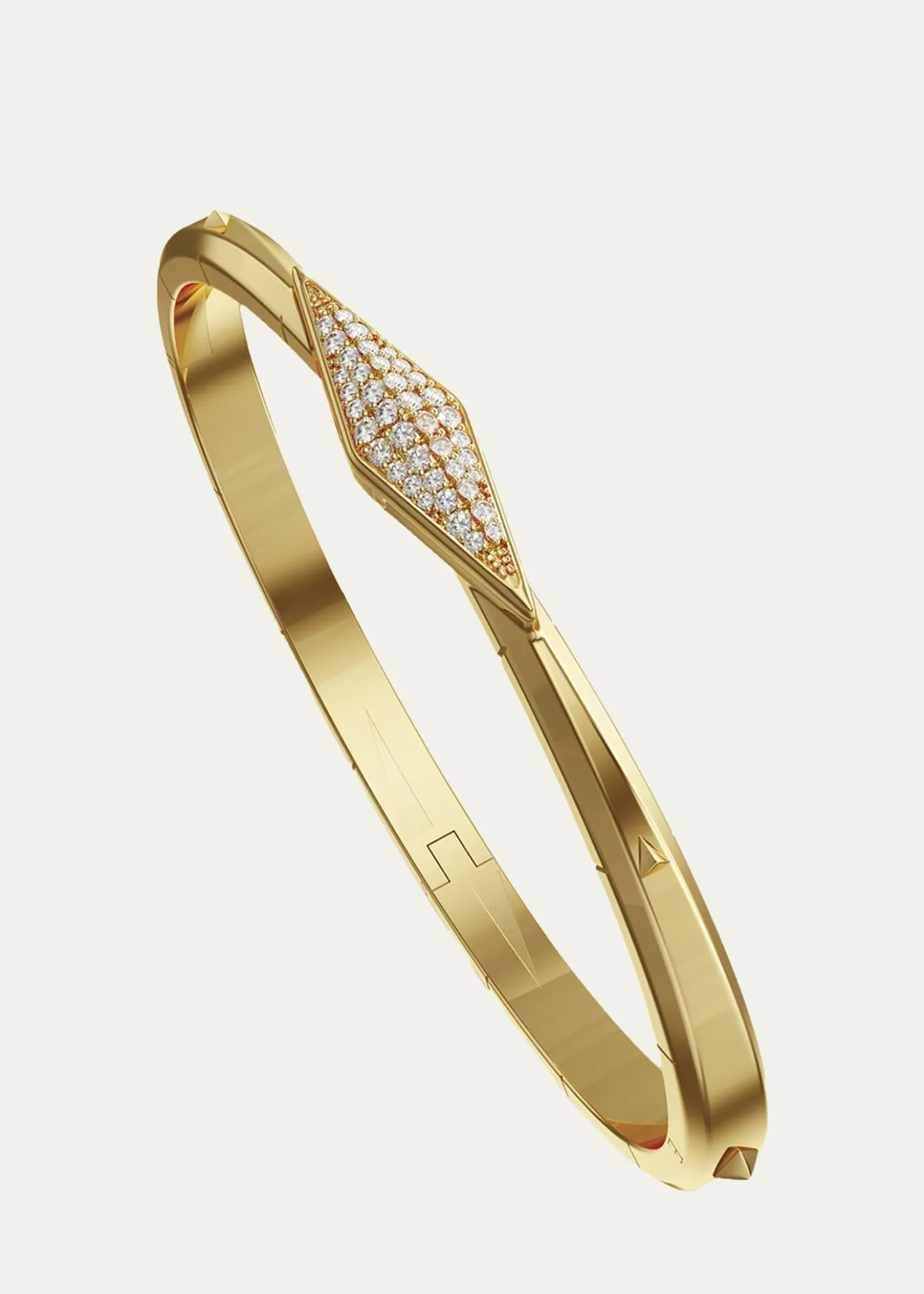 Monica Rich KosannPoints North 18K Yellow Gold Cuff with Pave Diamond Clasp, Medium