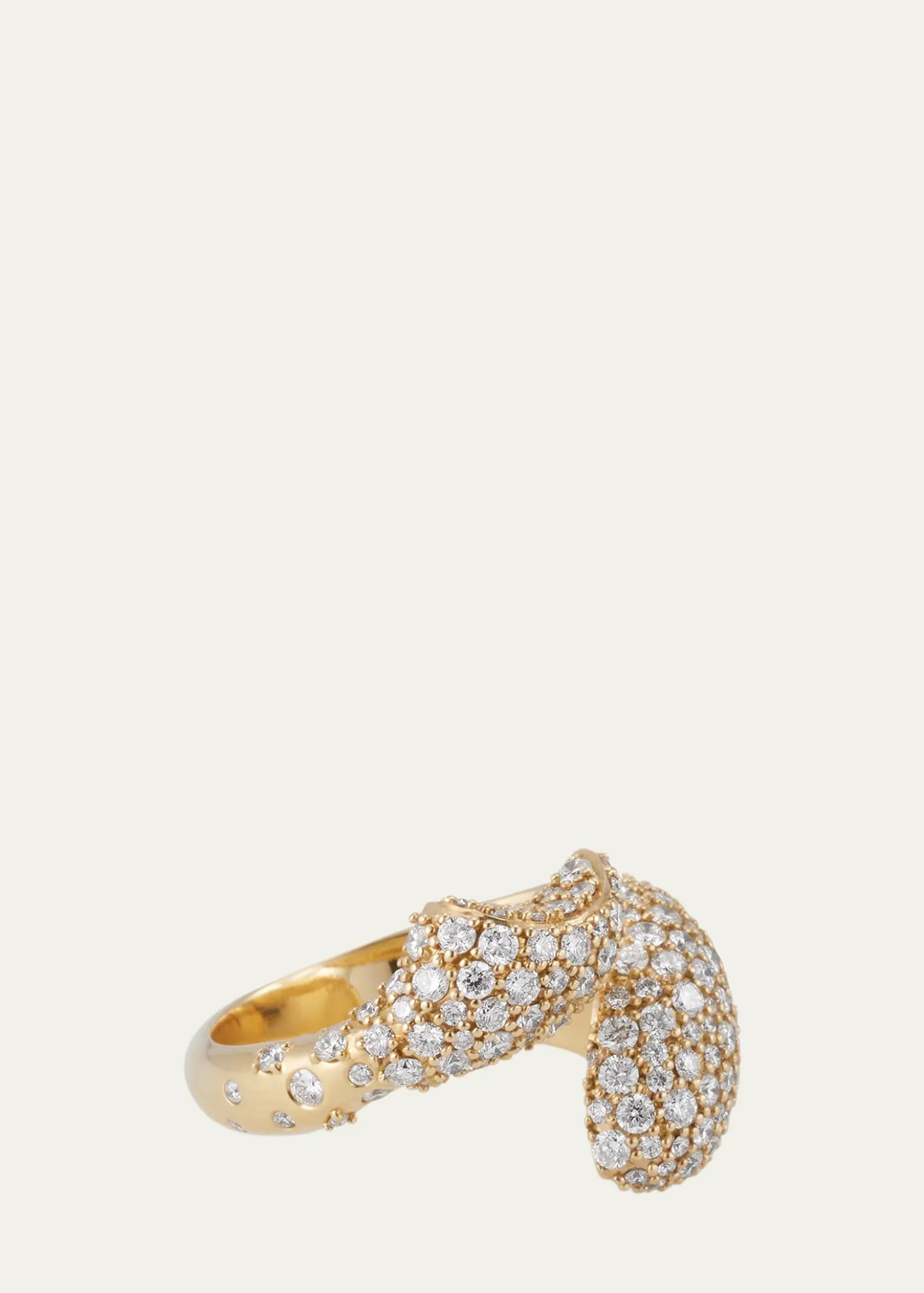 Monica Rich KosannPerseverance Fish Pave Diamond 18K Gold Ring