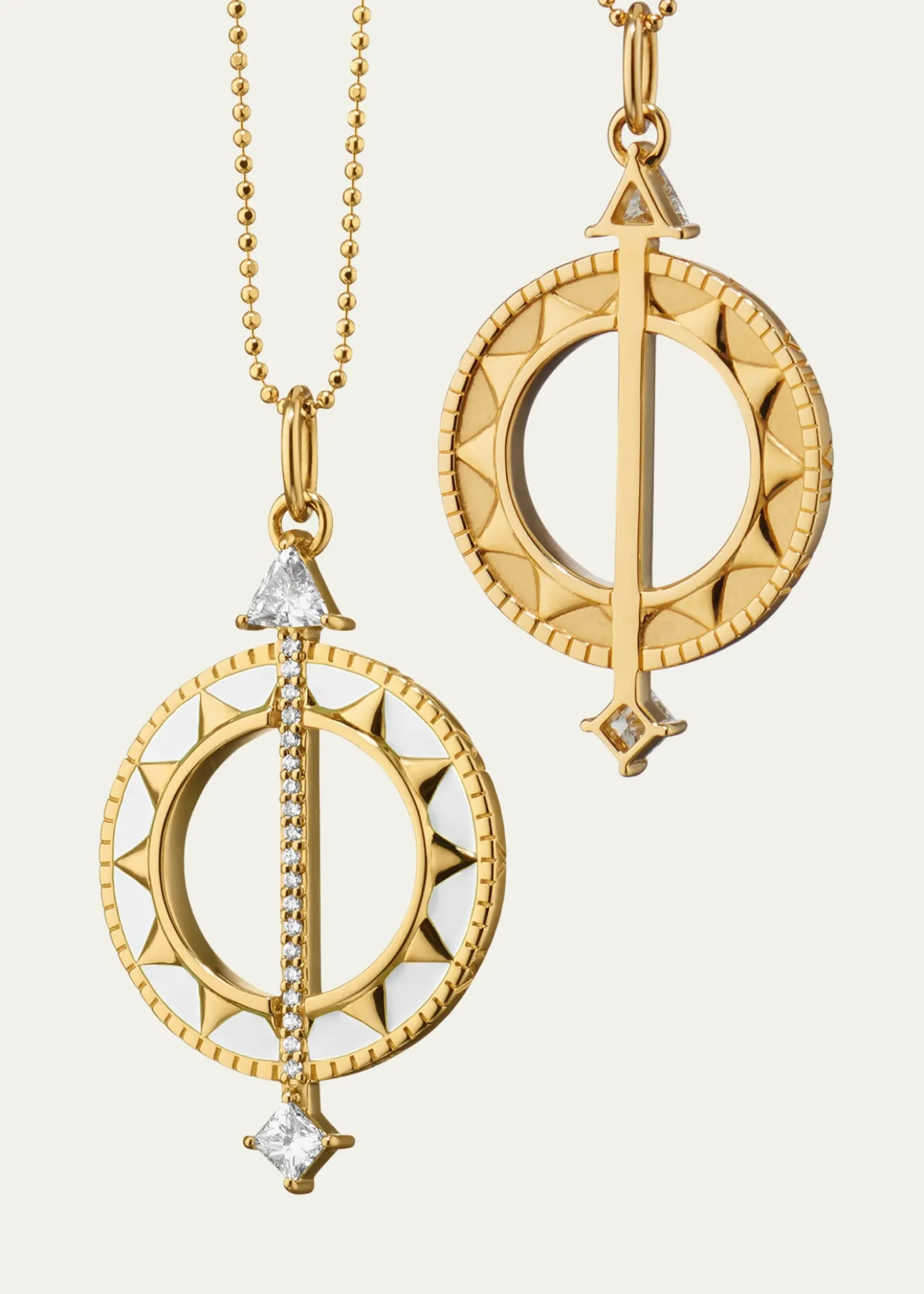 Monica Rich KosannWhite Enamel Sundial - Time is Precious